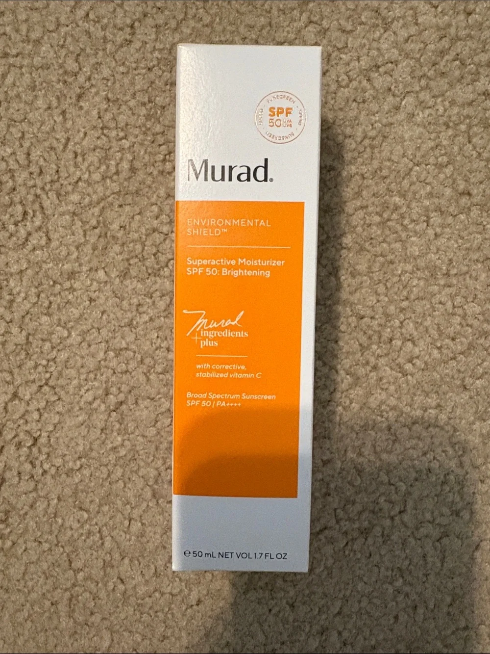 Murad Environmental Shield Superactive Moisturizer SPF 50: Brightening exp 11/27